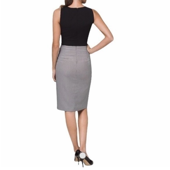 White House Black Market Black and Houndstooth Dress - Picture 3 of 5